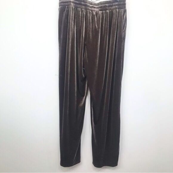 Suzanne Betro Two Piece Brown Velour Matching Lounge Pants and Top NEW - Picture 10 of 16